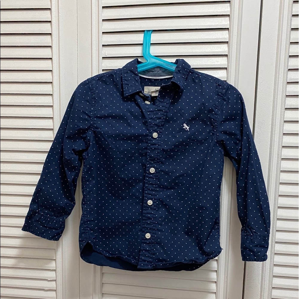 Navy blue dotted shirt